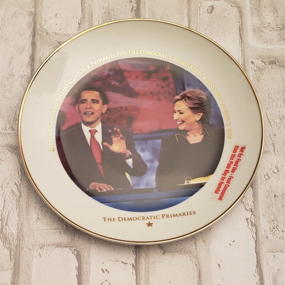 2008 Democratic Primaries 1st Ed Collectible Plate - Picture 2 of 7